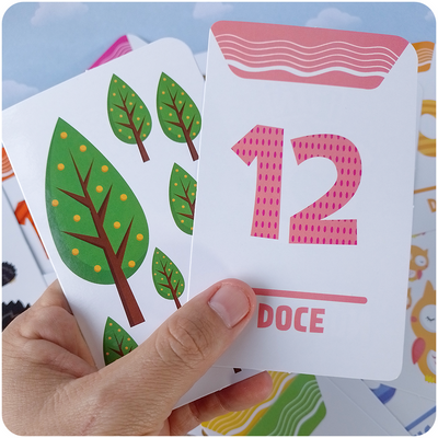 Me Divierto con los Números - Cartas Educativas - 55 Flashcards