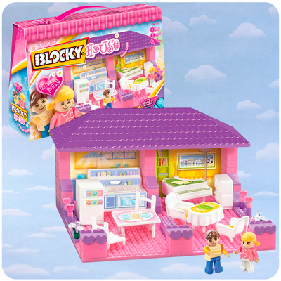 Blocky House - Living y Cocina - 90 Piezas – Set de Construcción