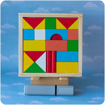 Caja de Bloques de Madera – 23 Piezas