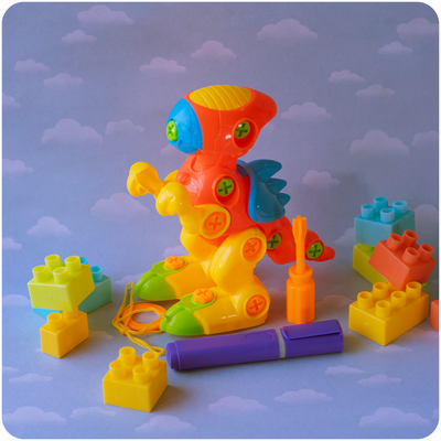 Dinosaurio Desarmable con Destornillador