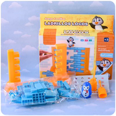 Ladrillos Locos – Juego de Equilibrio con Pingüino