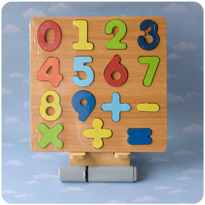 Encastrables Números y Signos Matemáticos de Madera - Del 0 al 9