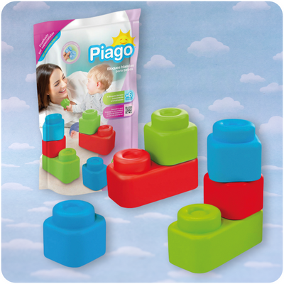 Bloques Blandos para Bebé – Pack 6 Piezas Aromatizadas - Piago