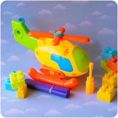 Helicóptero Desarmable con Destornillador