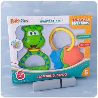  Set de Sonajero y Mordillos para Bebé – Mi Amigo Dino