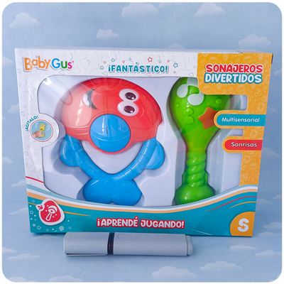 Set de Sonajeros Divertidos – Pez y Hueso