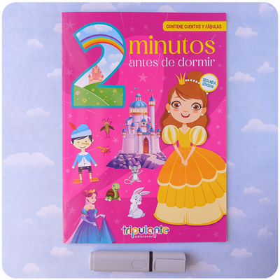 2 Minutos Antes de Dormir - 7 Cuentos Clásicos - Tapa Fucsia