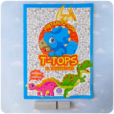 Pintando con T-Tops el Triceratops - Colorear