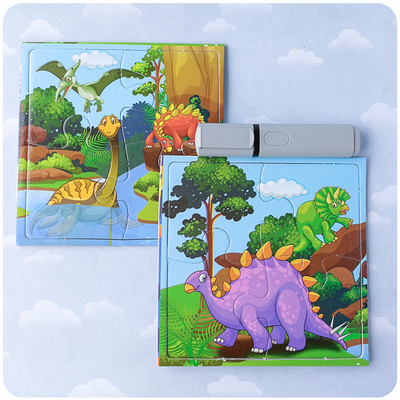 2 Rompecabezas de 4 Piezas – Dinos