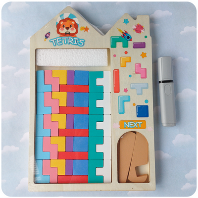 Tetris de Madera 3D – Puzzle Vertical