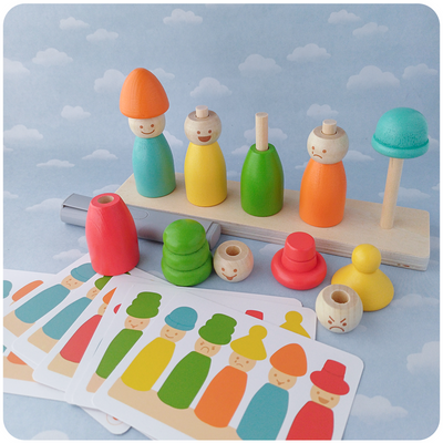 Juego de Encastre de Madera – Colores y Emociones