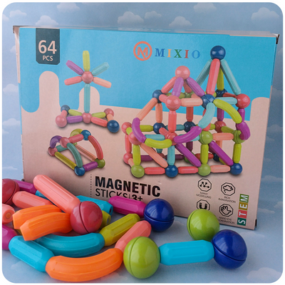 Bloques Magnéticos de Construcción 3D – Set 64 Piezas