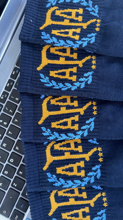 PAR DE MEDIAS TENIS ALGODÓN PREMIUM AFA AZUL - ABARCAN DEL 35 AL 42/43 -