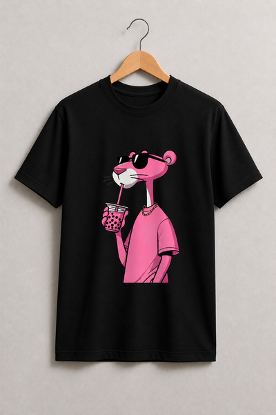 REMERA PANTERA ALGODÓN PEINADO 24.1 CON TAPA COSTURA - ESTAMPA DTF