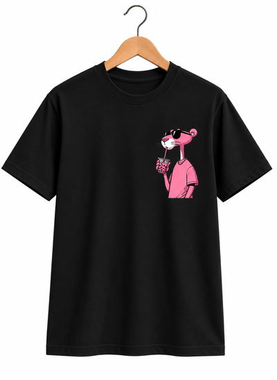 Remera Clásica Unisex Negra Pantera .- Algodón Peinado 24.1
