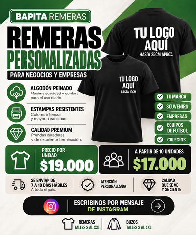 REMERAS PERSONALIZADAS- CASAMIENTOS COLEGIOS FÚTBOL SOUVENIRS EMPRESAS