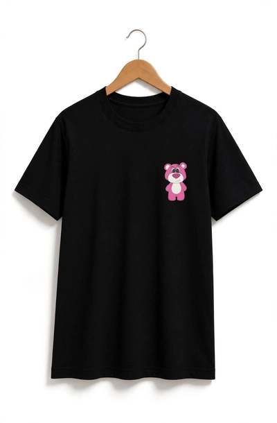 Remera Clásica Unisex Negra Lotso - Algodón Peinado 24.1