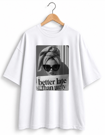 Remera Oversize Unisex Blanca Mujer Diario Toalla   - Algodón Peinado 20.1 Talle Único M/L