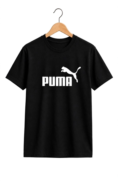 Remera Clásica Unisex Negra Puma  - Algodón Peinado 24.1