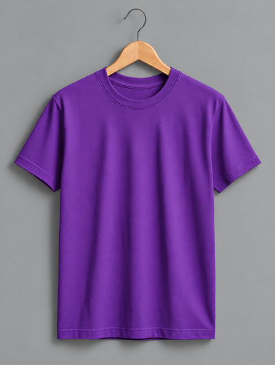 Remera Clásica Unisex Violeta - Algodón Peinado 24.1 
