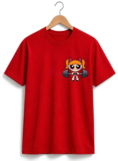 Remera Clásica Unisex Roja Bombón  - Algodón Peinado 24.1