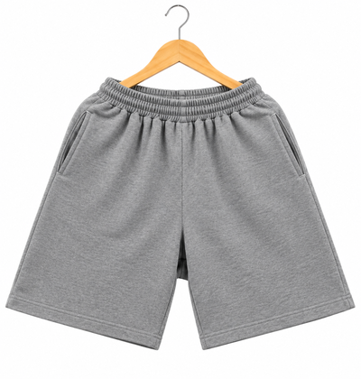 Short - Bermuda Unisex Gris - Algodón Peinado Rustico 