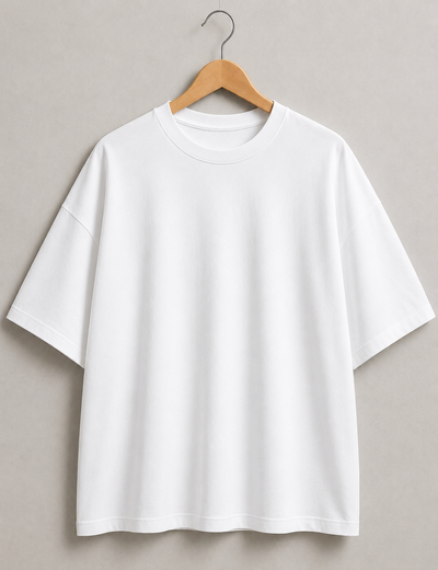 REMERA OVERSIZE BLANCA ALGODÓN PEINADO 20.1 