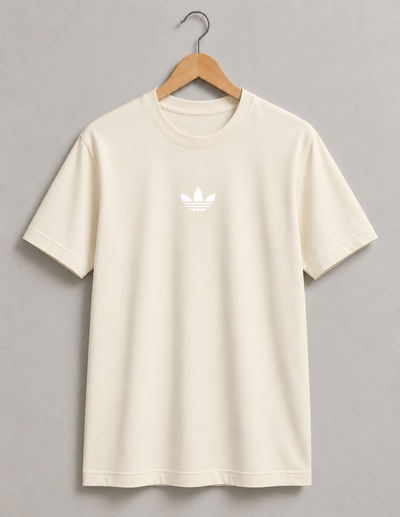 REMERA CREMITA ADI LOGUITO ALGODÓN PEINADO 24.1 - ESTAMPA DTF 