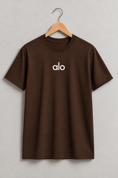 REMERA CHOCOLATE ALO ALGODÓN PEINADO 24.1 - ESTAMPA DTF 