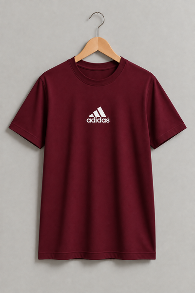 REMERA BORDO ADI 3 LÍNEAS ALGODÓN PEINADO 24.1 - ESTAMPA DTF 