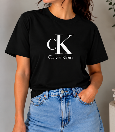 Remera Clásica Unisex Negra Calvin - Algodón Peinado 24.1