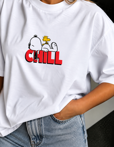 REMERA SNOOPY CHILL ALGODÓN PEINADO ESTAMPA DTF - 