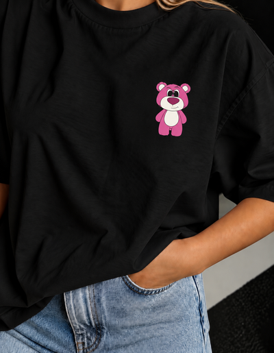 Remera Clásica Unisex Negra Lotso - Algodón Peinado 24.1