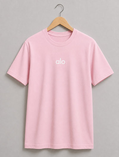 REMERA ROSA BEBÉ ALO BLANCO ALGODÓN PEINADO 24.1 