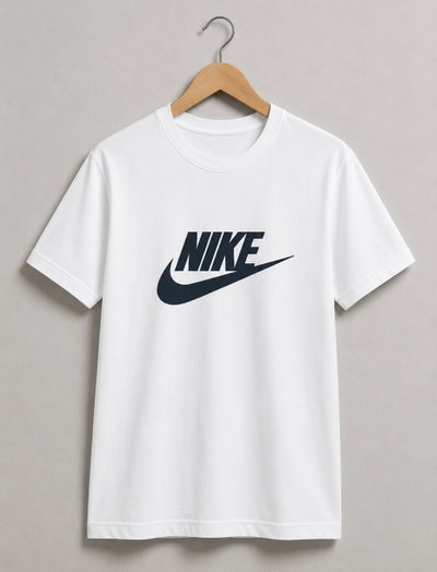 REMERA BLANCA NIKE PIPA ALGODÓN PEINADO 24.1  CON TAPA COSTURA - ESTAMPA DTF