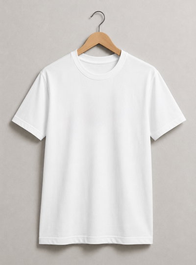 REMERA BLANCA LISA ALGODÓN PEINADO 24.1 - 