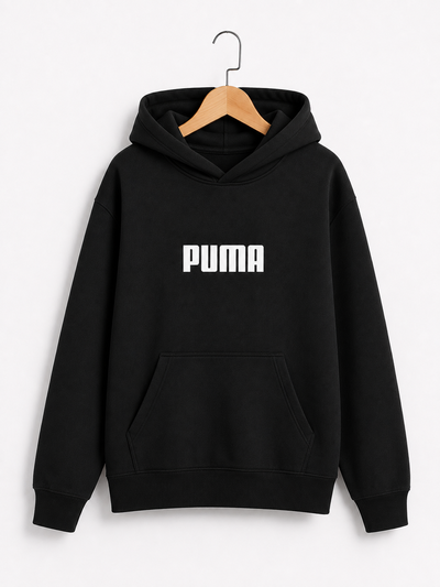 BUZO FRIZA INVISIBLE PUMA CANGURO ESTAMPADO .