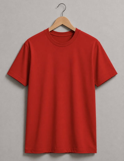 REMERA ROJA LISA ALGODÓN PEINADO 24.1 -