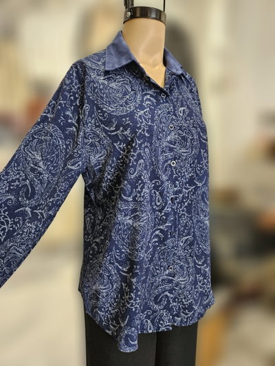 PROMO EA6081 Camisa bulgara puño y cuello gamuzado