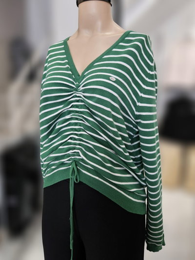 D50002 Sweater rayado frunce