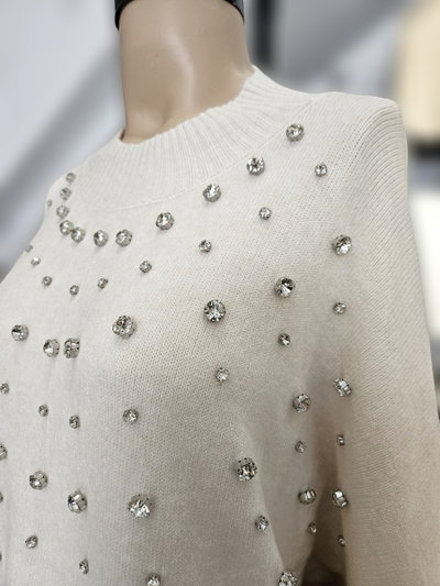 D50022 Sweater largo piedras grandes