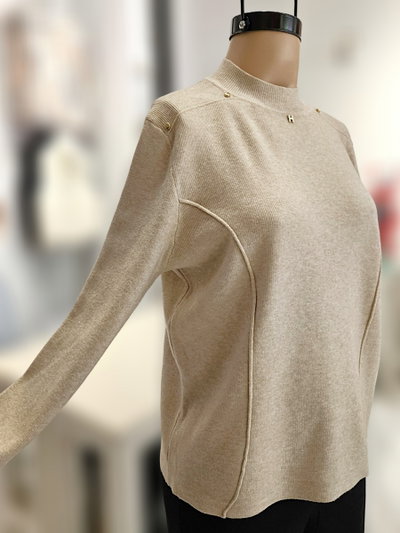 EL88120 Sweater H apliques dorados