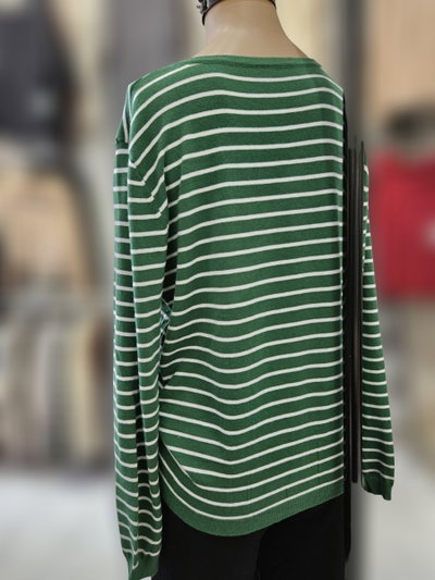 D50002 Sweater rayado frunce