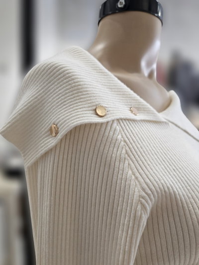 PROMO D50030 Sweater cuello abierto botones