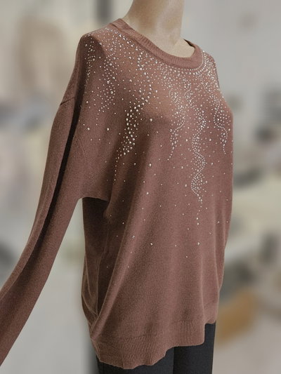 D50017 Sweater tachas ondas