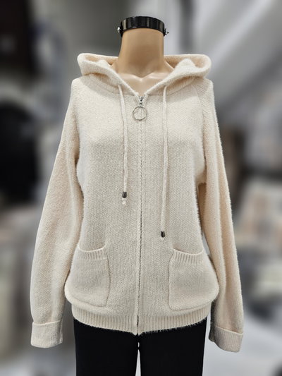 ED83-2 Saco capucha liso bolsillo cuadrado