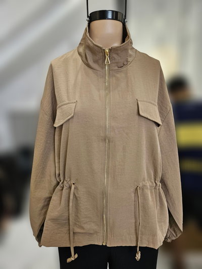 EL26001 Camisaco forrado solapa simil rompeviento