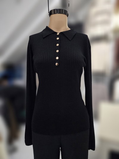 D50031 Sweater chomba cartera dorada