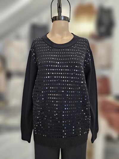 D50020 Sweater lentejuela transparente