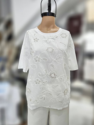 PT022 Remera perla y mostacilla